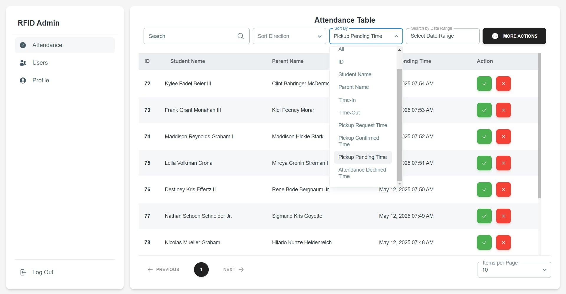 RFID Attendance Monitoring