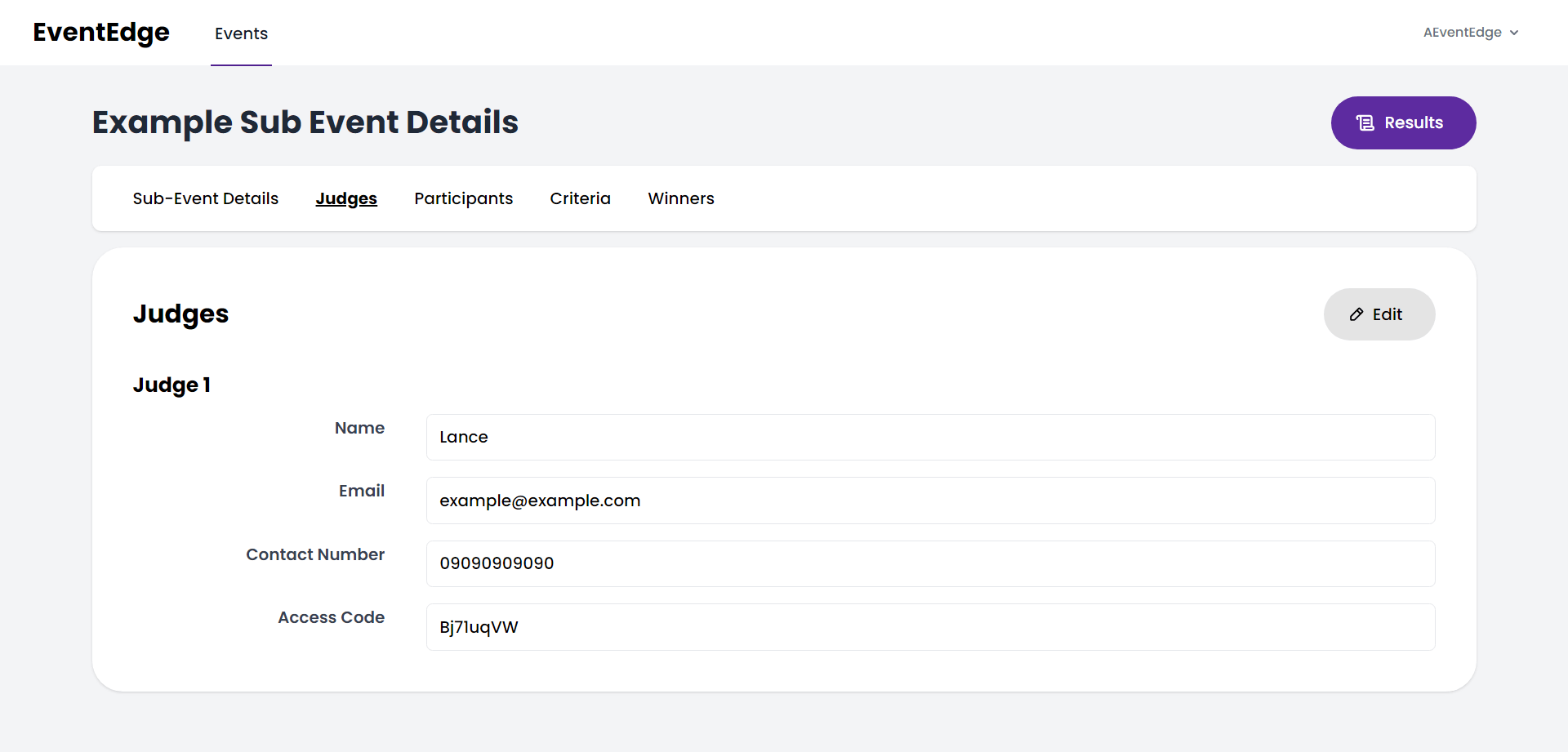 Events Management System